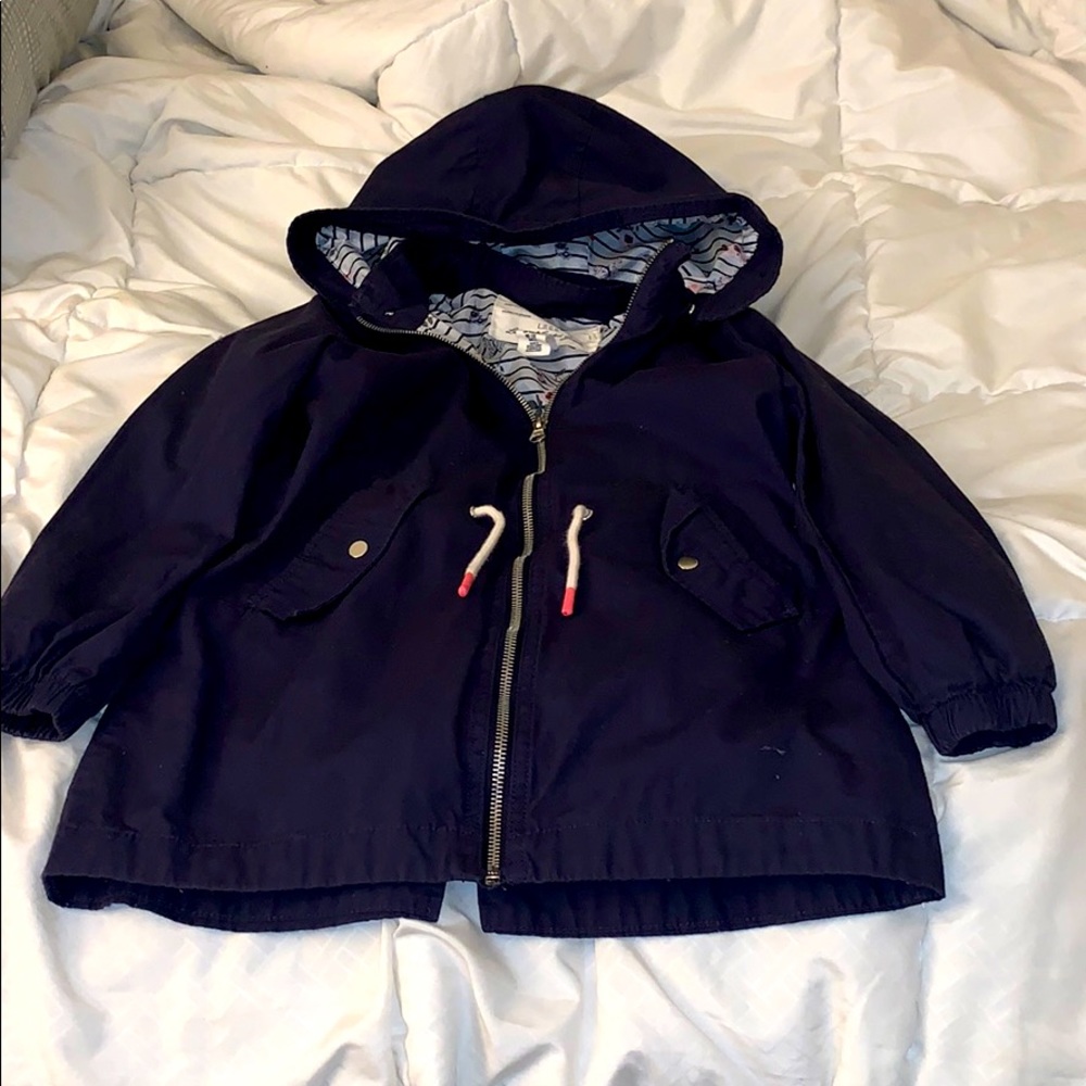 H&M girls dark blue jacket. 7-8y